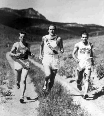 Darrah (center) and Donato (right) competing at the Vertical Mile in Colorado