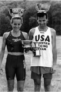 Gareau and Dunham show off their trophies